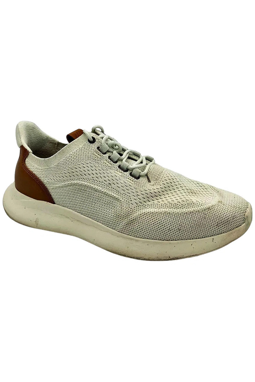 Johnston & Murphy Men's Amherst 2.0 Plain Toe Sneakers White Knit - Medium